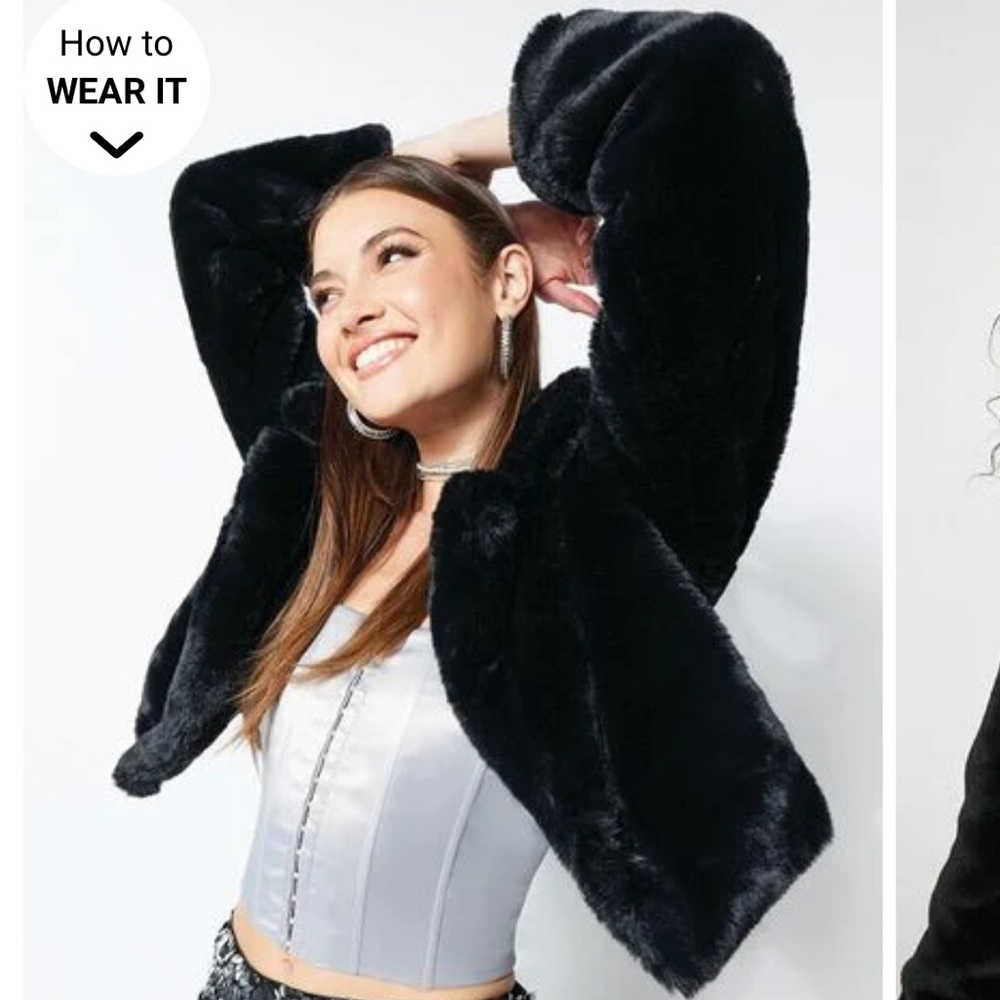 NWT never worn forever 21 plush cropped coat